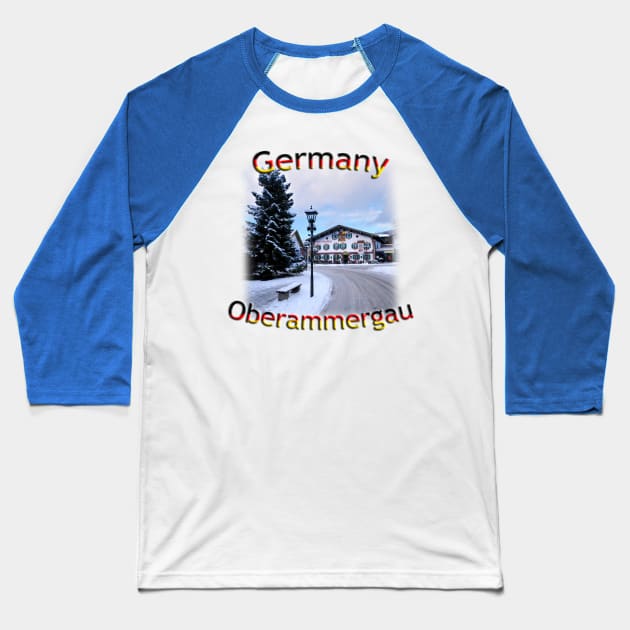 German Bavarian Alps, town of Oberammergau Baseball T-Shirt by TouristMerch